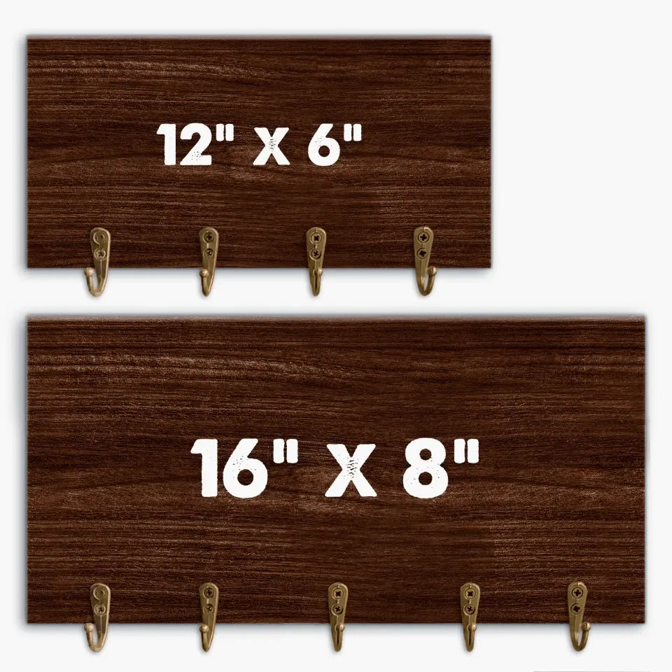 Personalized Custom Key Holder - Mother's Day, Father's Day, Birthday Gift For Cat Mom, Cat Dad, Cat Lover, Cat Owner, Dog Mom, Dog Dad, Dog Lover - Family Sitting Under Tree