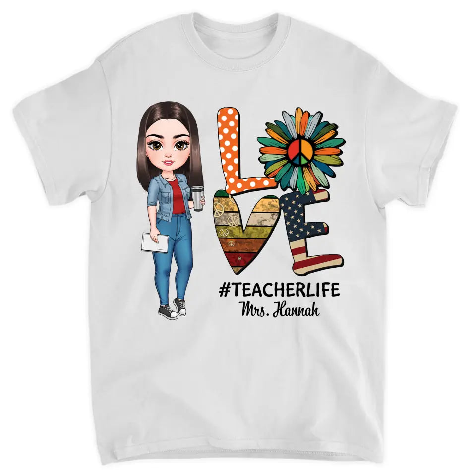 Personalized Custom T-shirt - Teacher's Day, Birthday Gift For Teacher - Love Vintage