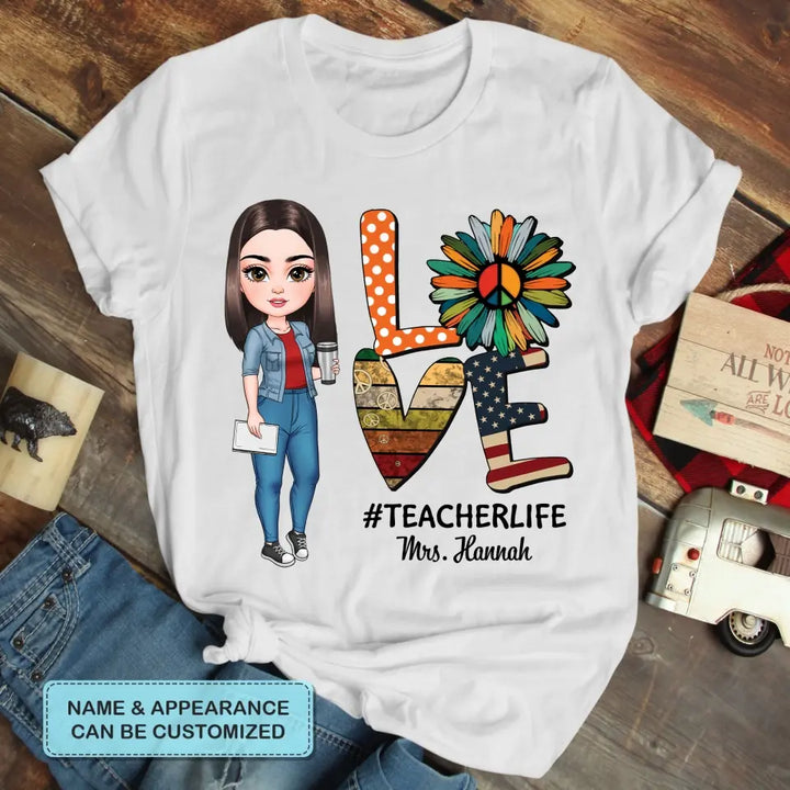 Personalized Custom T-shirt - Teacher's Day, Birthday Gift For Teacher - Love Vintage