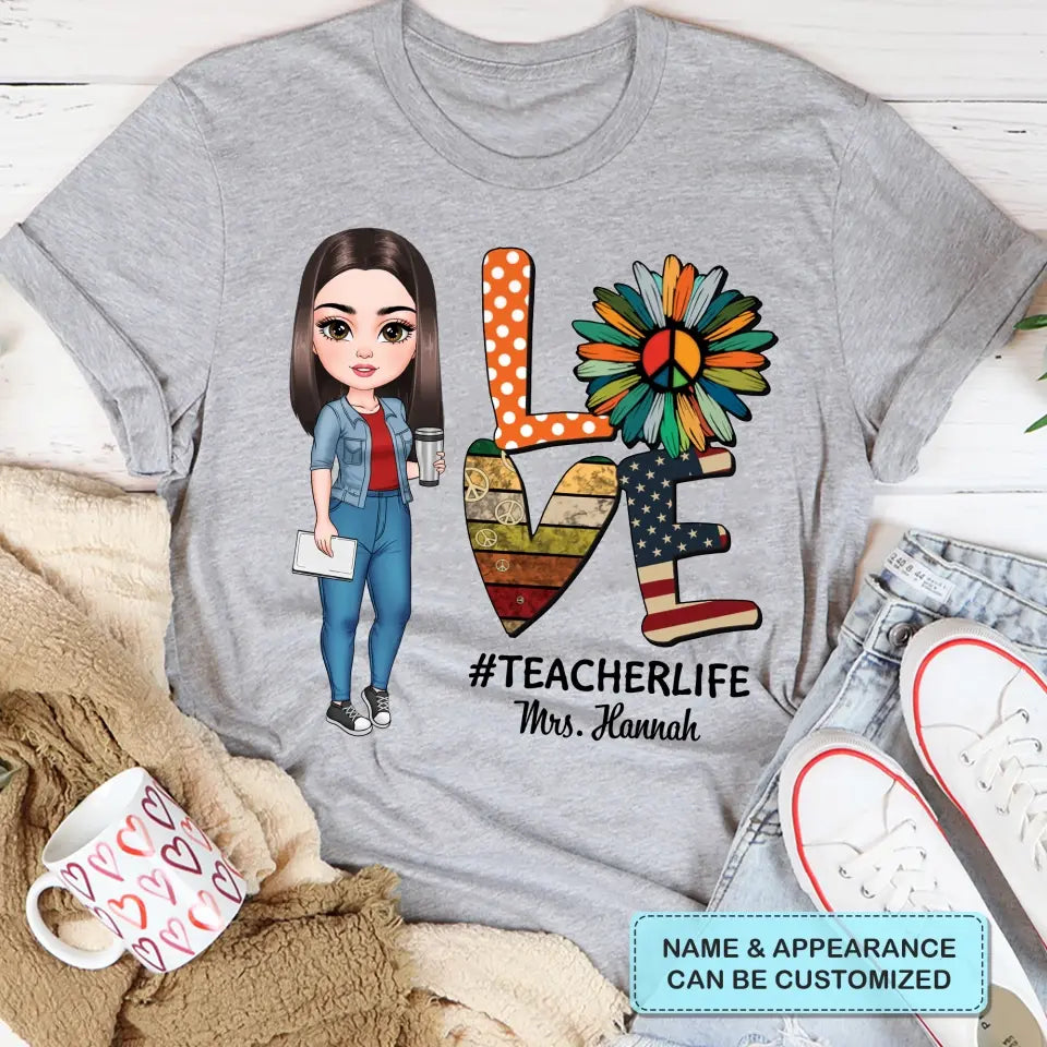 Personalized Custom T-shirt - Teacher's Day, Birthday Gift For Teacher - Love Vintage