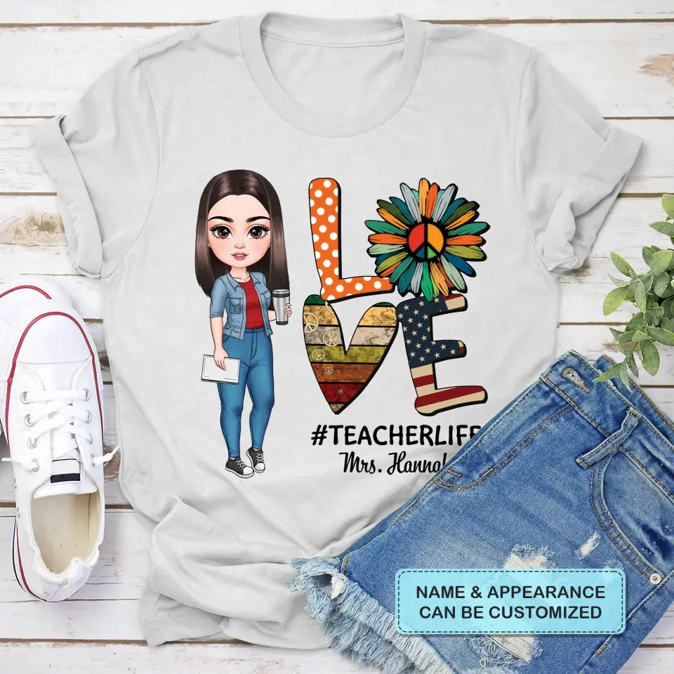 Personalized Custom T-shirt - Teacher's Day, Birthday Gift For Teacher - Love Vintage