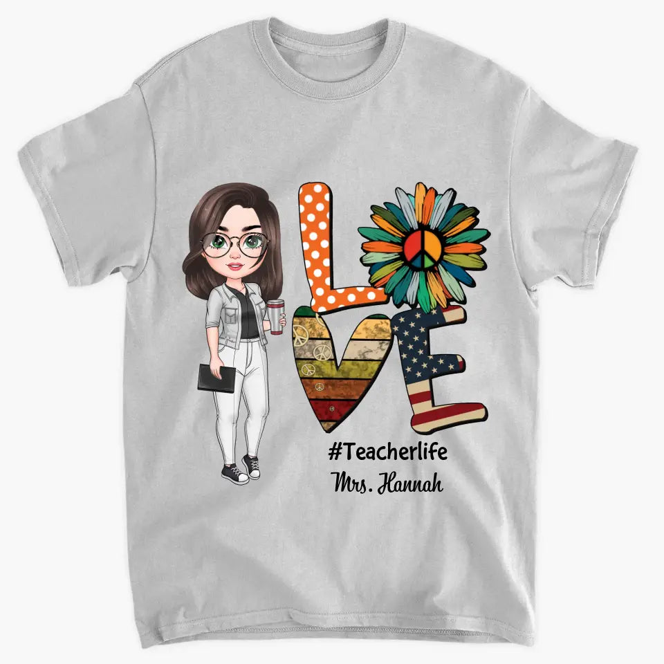 Personalized Custom T-shirt - Teacher's Day, Birthday Gift For Teacher - Love Vintage
