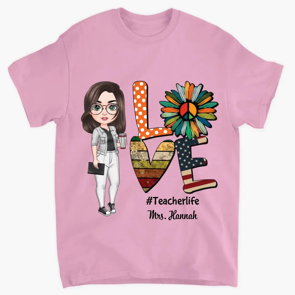 Personalized Custom T-shirt - Teacher's Day, Birthday Gift For Teacher - Love Vintage