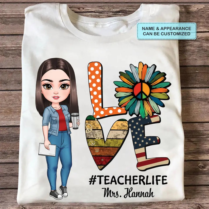 Personalized Custom T-shirt - Teacher's Day, Birthday Gift For Teacher - Love Vintage