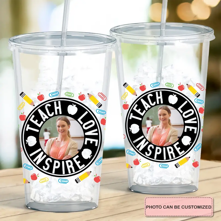 Personalized Custom Acrylic Tumbler - Teacher's Day, Birthday Gift For Teacher - Teacher Fuel