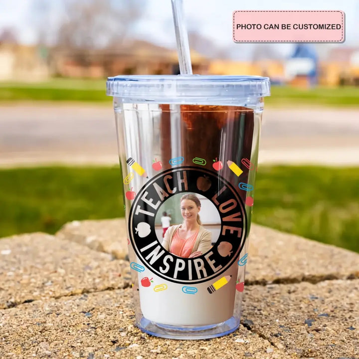 Personalized Custom Acrylic Tumbler - Teacher's Day, Birthday Gift For Teacher - Teacher Fuel