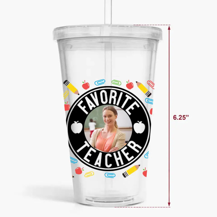 Personalized Custom Acrylic Tumbler - Teacher's Day, Birthday Gift For Teacher - Teacher Fuel