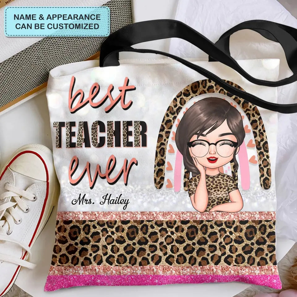 Personalized Custom Tote Bag - Birthday, Teacher's Day Gift For Teacher - Best Teacher Ever