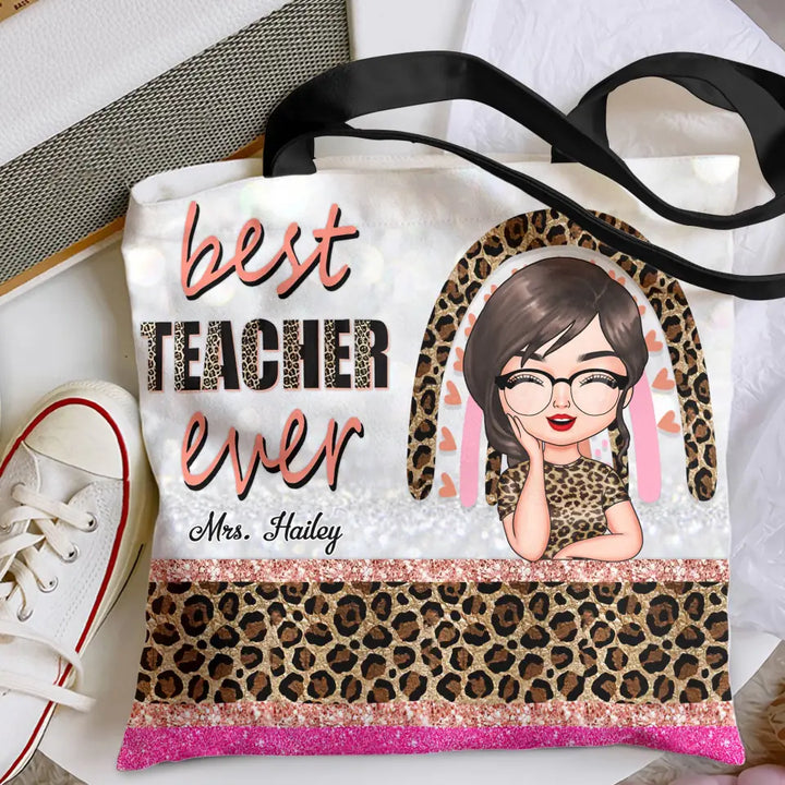 Personalized Custom Tote Bag - Birthday, Teacher's Day Gift For Teacher - Best Teacher Ever