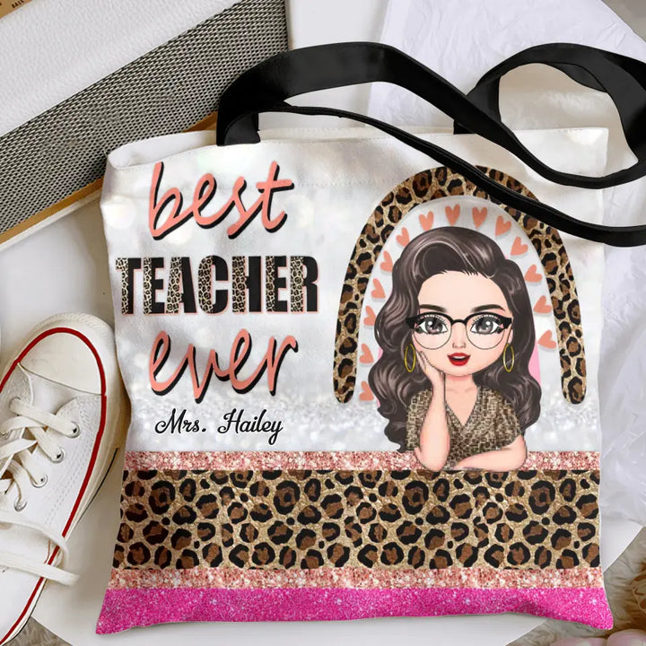 Personalized Custom Tote Bag - Birthday, Teacher's Day Gift For Teacher - Best Teacher Ever