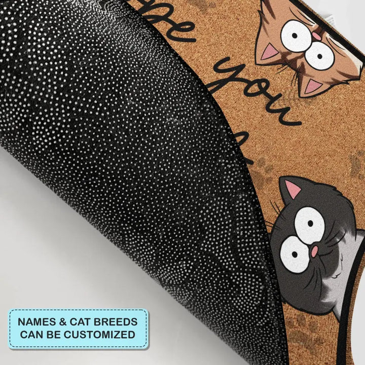 Personalized Custom Doormat - Welcoming, Birthday, Mother's Day, Father's Day Gift For Cat Lover, Cat Mom, Cat Dad - Hope You Like Cats