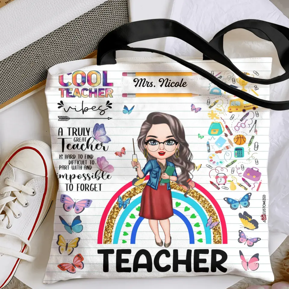 Personalized Custom Tote Bag - Birthday, Teacher's Day Gift For Teacher - Cool Teacher