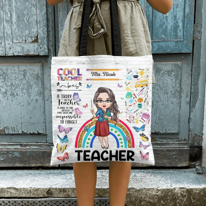 Personalized Custom Tote Bag - Birthday, Teacher's Day Gift For Teacher - Cool Teacher