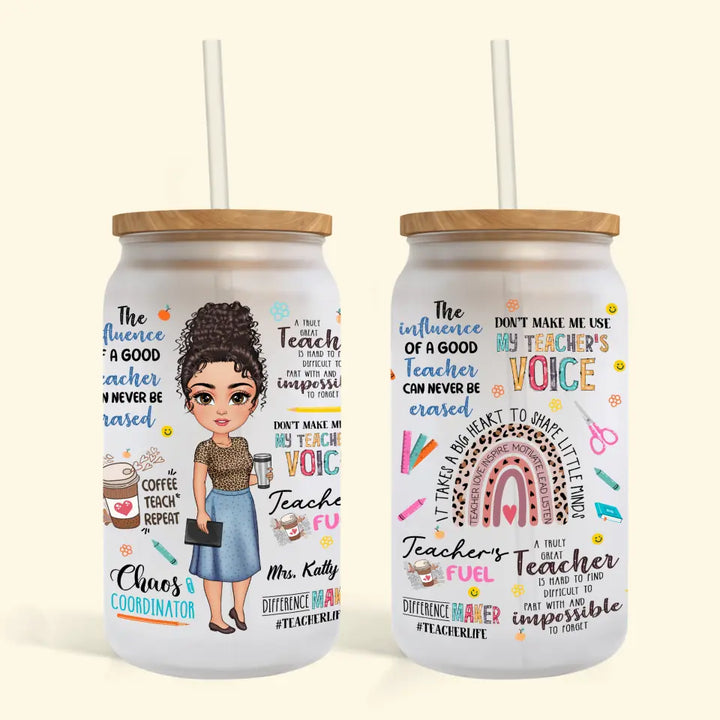 Personalized Custom Glass Can - Birthday, Teacher's Day Gift For Teacher - A Truly Teacher