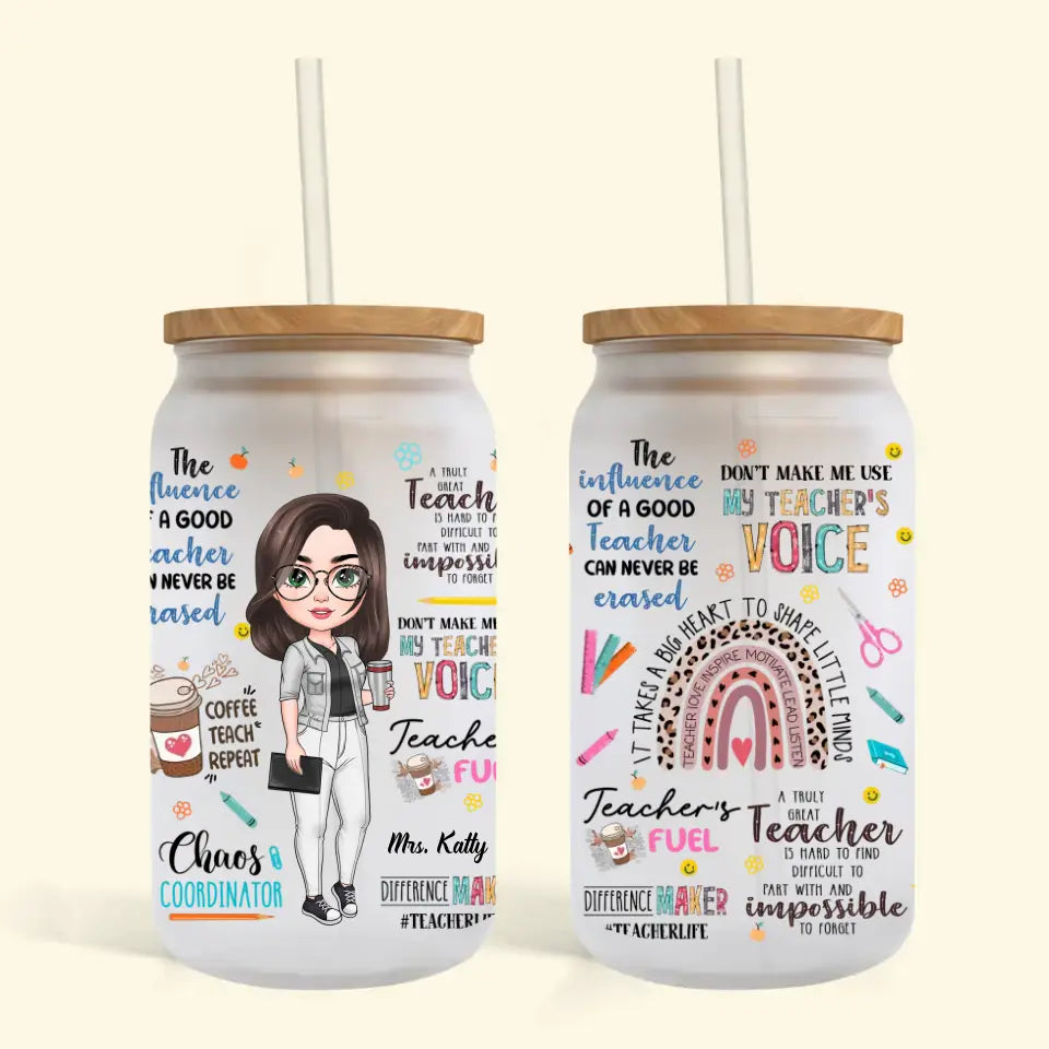 Personalized Custom Glass Can - Birthday, Teacher's Day Gift For Teacher - A Truly Teacher
