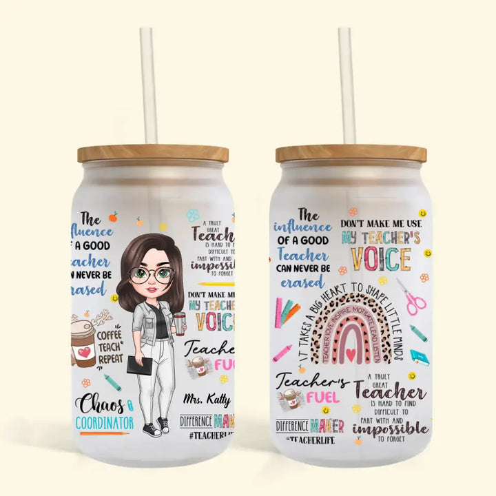 Personalized Custom Glass Can - Birthday, Teacher's Day Gift For Teacher - A Truly Teacher