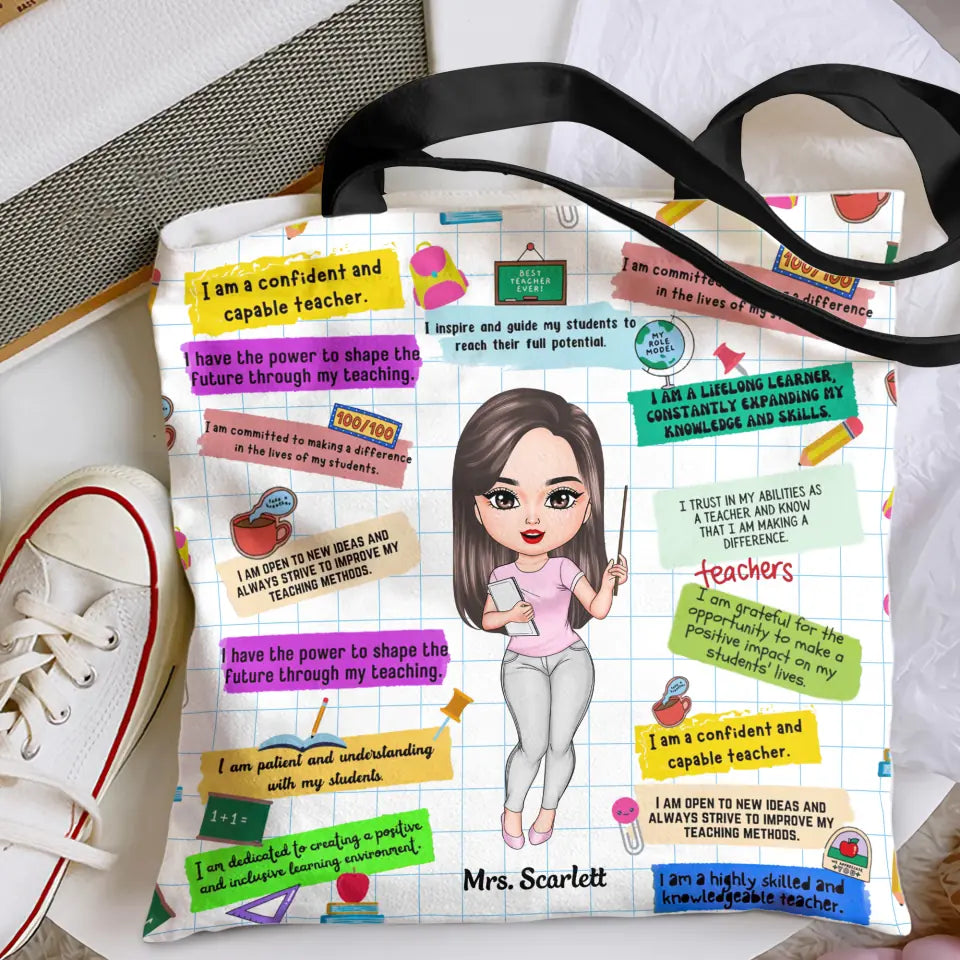 Personalized Custom Tote Bag - Birthday, Teacher's Day Gift For Teacher - Best Teacher Ever