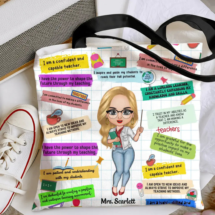 Personalized Custom Tote Bag - Birthday, Teacher's Day Gift For Teacher - Best Teacher Ever