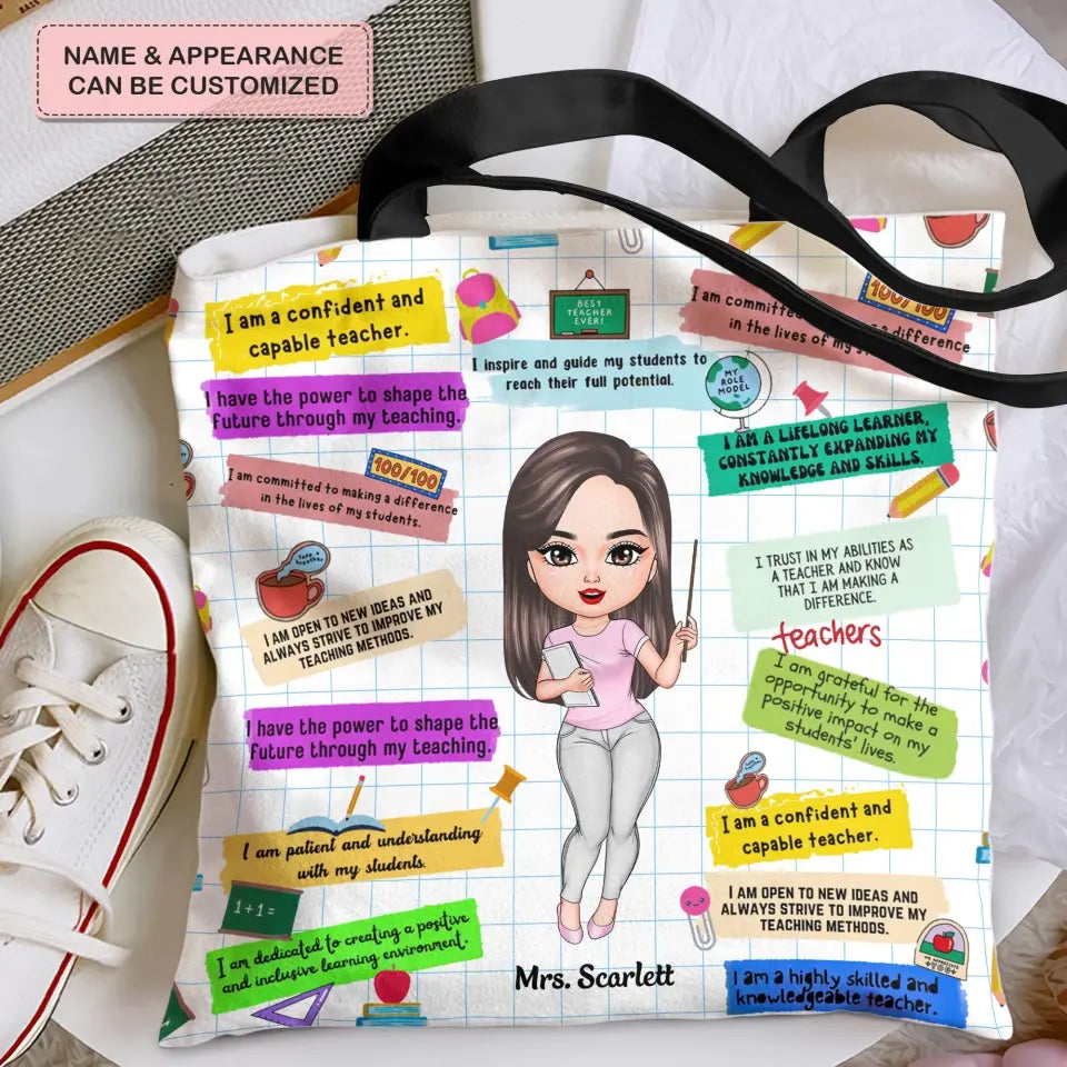 Personalized Custom Tote Bag - Birthday, Teacher's Day Gift For Teacher - Best Teacher Ever