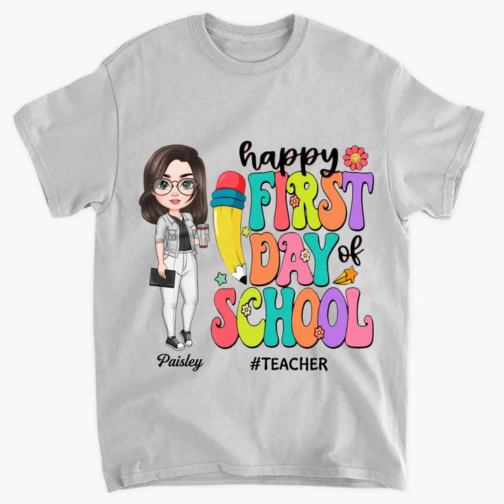 Personalized Custom T-shirt - Teacher's Day, Birthday Gift For Teacher - Welcome Back To School Retro