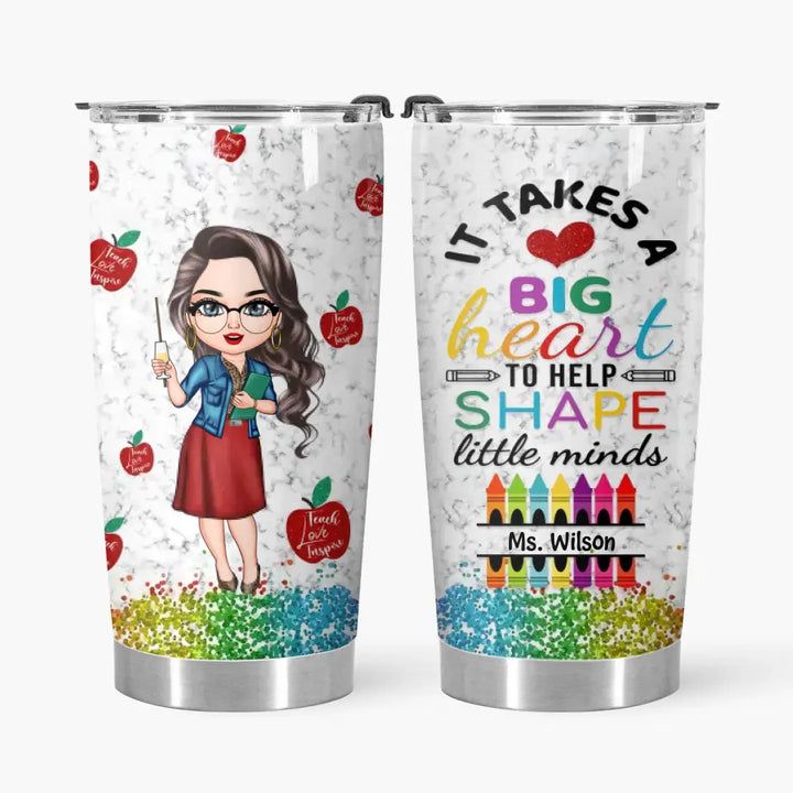 Personalized Custom Tumbler - Birthday, Teacher's Day Gift For Teacher - Teach Love Inspire