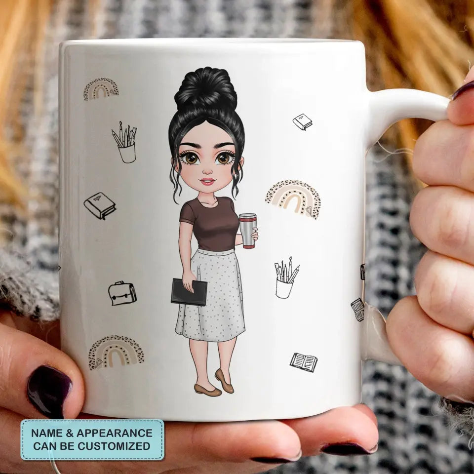Personalized Custom White Mug - Birthday, Teacher's Day Gift For Teacher - Teacher Of Tiny Humans
