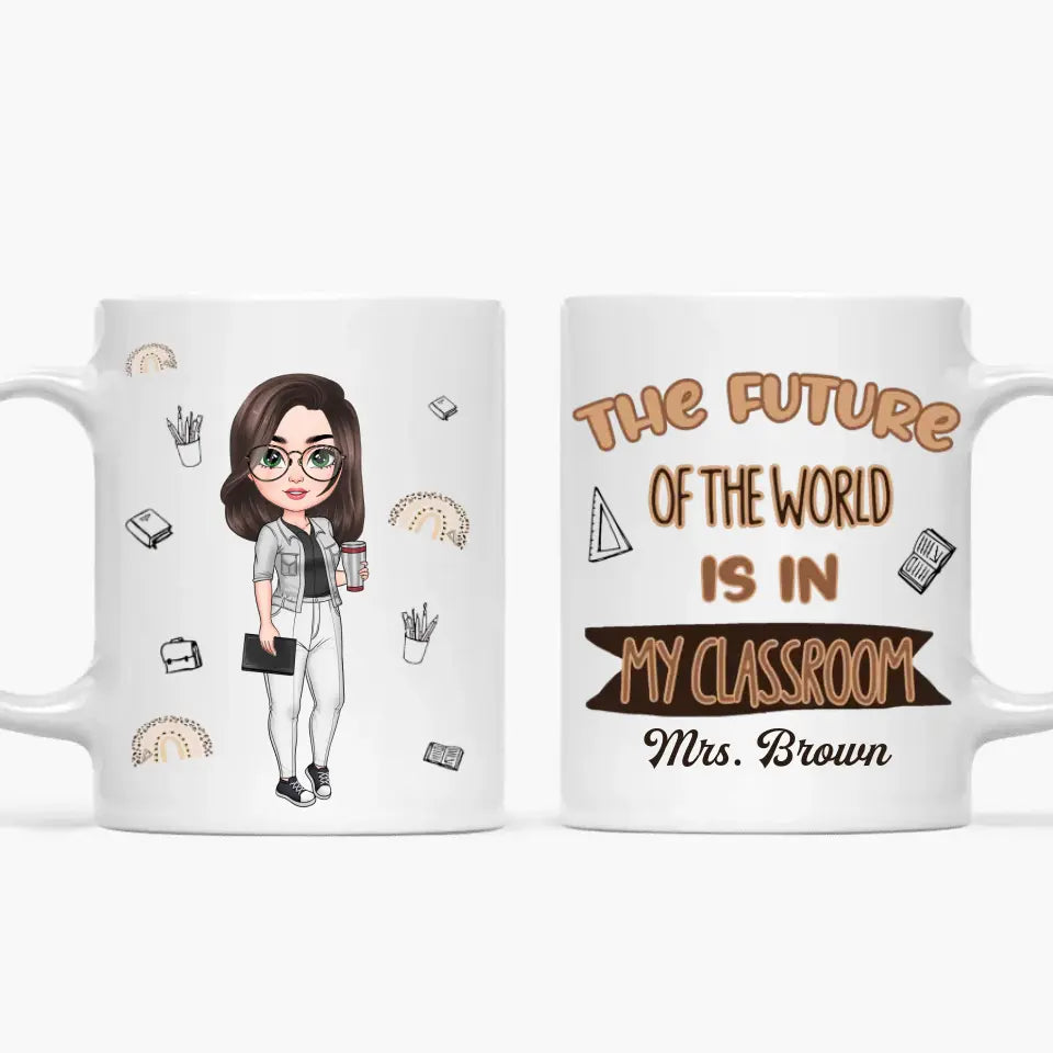 Personalized Custom White Mug - Birthday, Teacher's Day Gift For Teacher - Teacher Of Tiny Humans