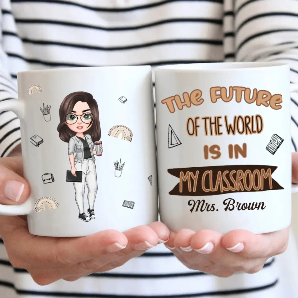 Personalized Custom White Mug - Birthday, Teacher's Day Gift For Teacher - Teacher Of Tiny Humans