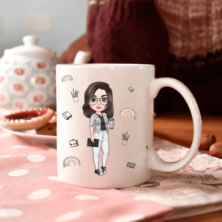 Personalized Custom White Mug - Birthday, Teacher's Day Gift For Teacher - Teacher Of Tiny Humans