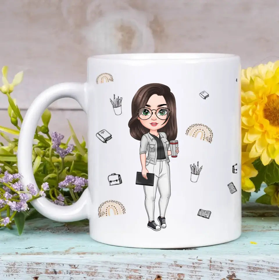 Personalized Custom White Mug - Birthday, Teacher's Day Gift For Teacher - Teacher Of Tiny Humans