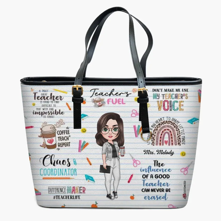 Personalized Custom Leather Bucket Bag - Birthday, Teacher's Day Gift For Teacher - A Truly Teacher