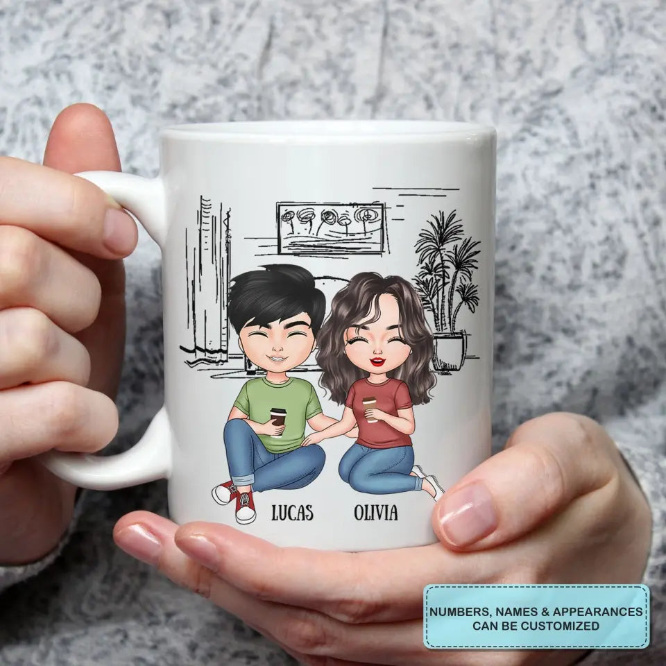 Personalized Custom White Mug - Anniversary Gift For Couple - Hotter Than Coffee