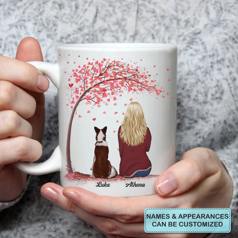 Personalized Custom White Mug - Gift For Dog Mom, Dog Dad, Dog Lover, Dog Owner - Life Is Better With A Dog