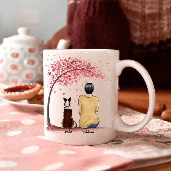 Personalized Custom White Mug - Gift For Dog Mom, Dog Dad, Dog Lover, Dog Owner - Life Is Better With A Dog