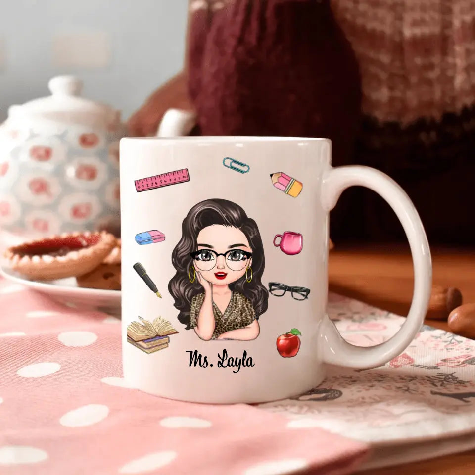 Personalized Custom White Mug - Birthday, Teacher's Day Gift For Teacher - Teacher Life