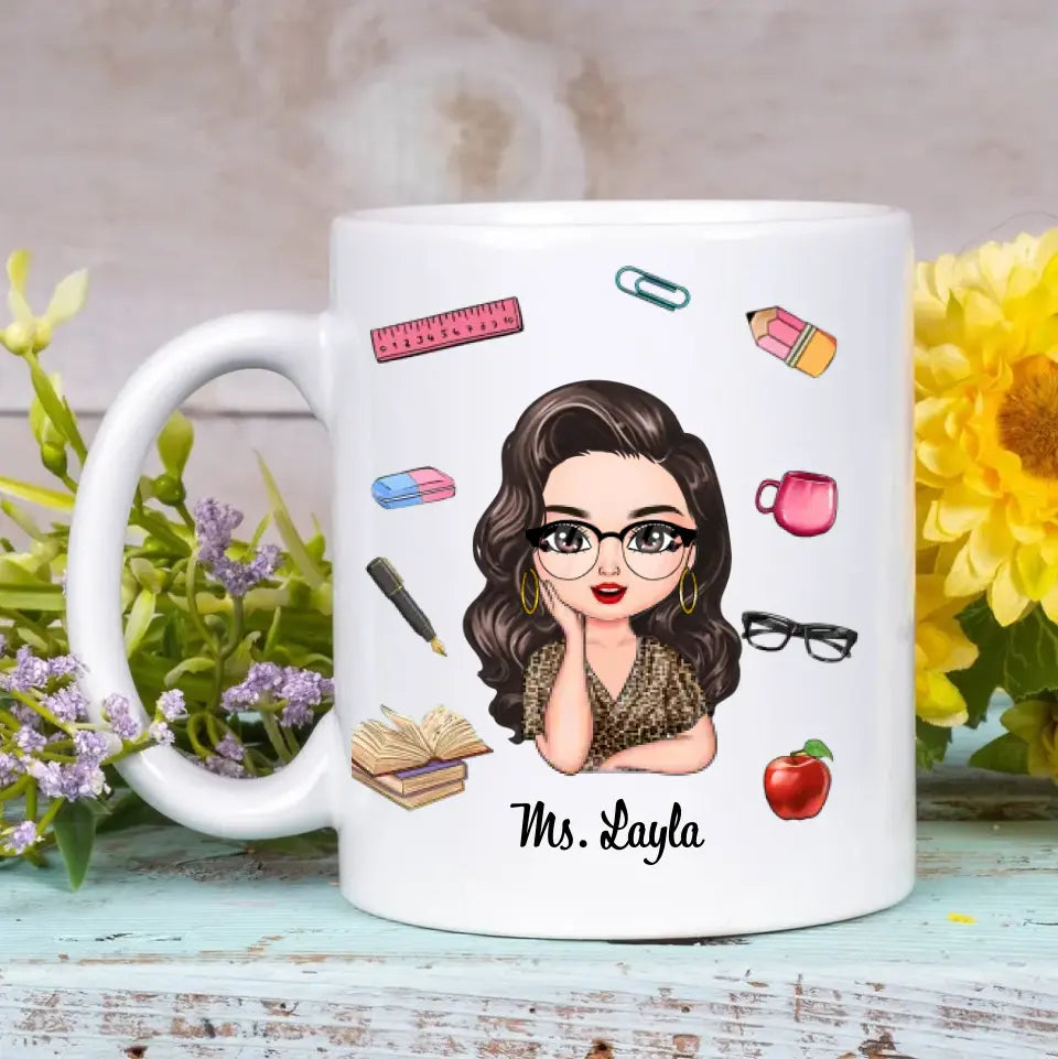 Personalized Custom White Mug - Birthday, Teacher's Day Gift For Teacher - Teacher Life