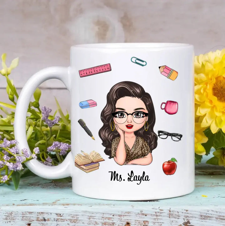 Personalized Custom White Mug - Birthday, Teacher's Day Gift For Teacher - Teacher Life