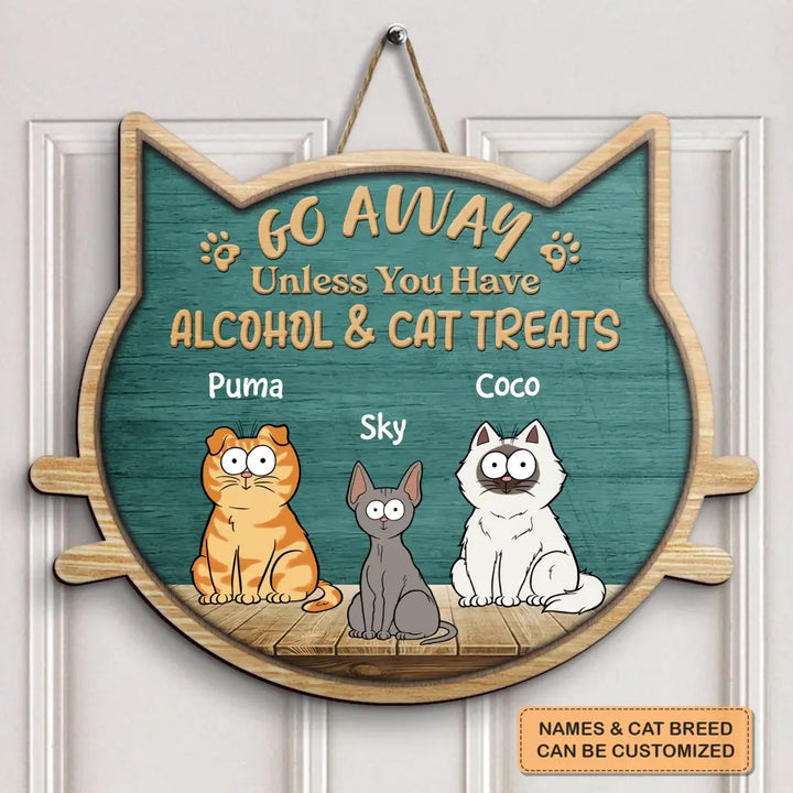 Personalized Custom Door Sign - Birthday, Welcoming Gift For Cat Mom, Cat Dad, Cat Lover, Cat Owner - Keep Door Closed