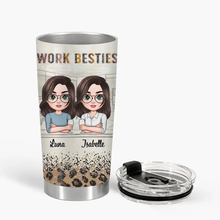 Personalized Custom Tumbler - Birthday Gift For Office Staff, Colleague - You Are The Reason I Don't Punch People At Work