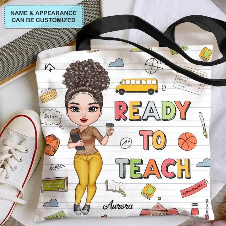 Personalized Custom Tote Bag - Birthday, Teacher's Day Gift For Teacher - It Takes A Big Heart To Teach Tiny Humans