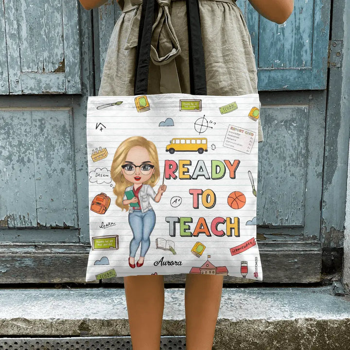 Personalized Custom Tote Bag - Birthday, Teacher's Day Gift For Teacher - It Takes A Big Heart To Teach Tiny Humans