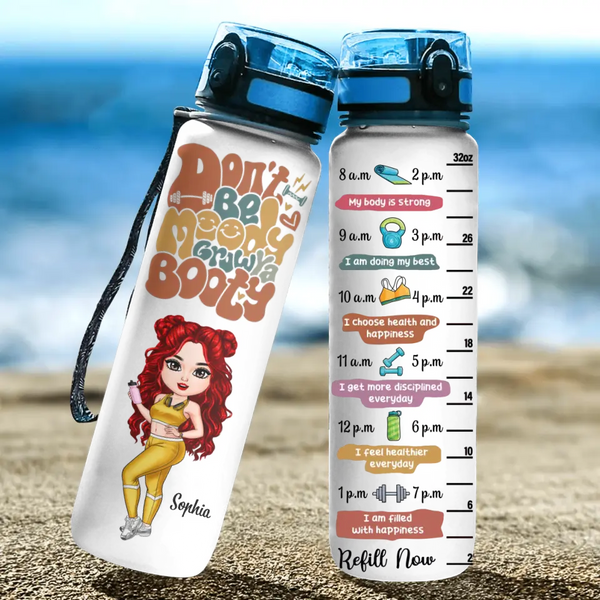 Personalized Custom Water Tracker Bottle Birthday Gift For Gym Lover