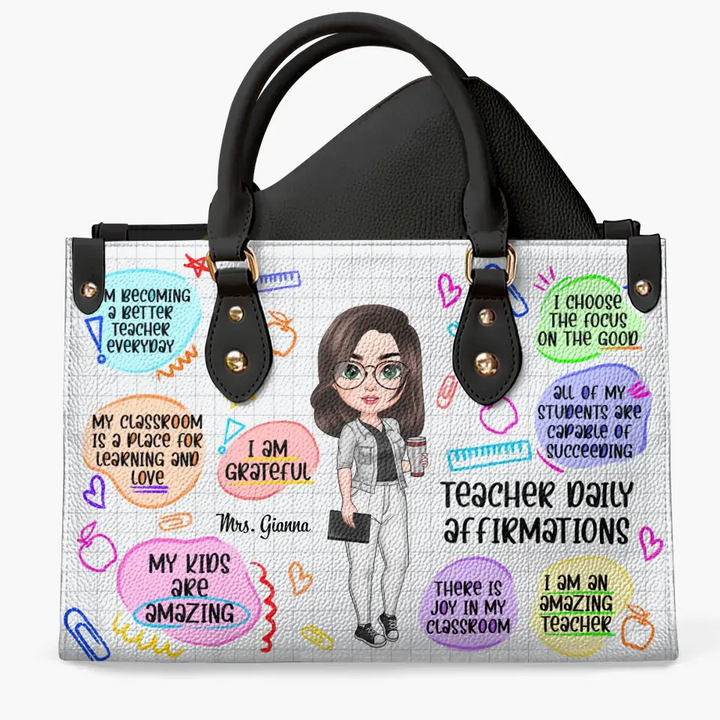 Personalized Leather Bag - Birthday, Teacher's Day Gift For Teacher - I Am An Amazing Teacher ARND005