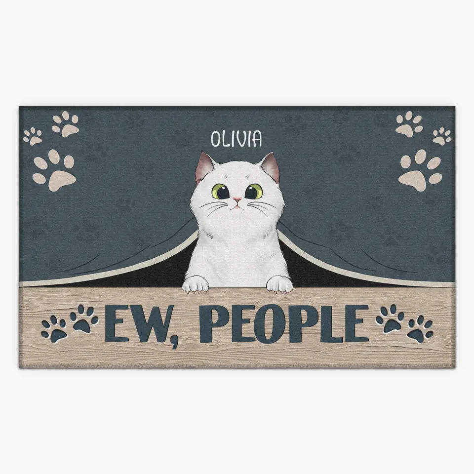 Personalized Custom Doormat - Welcoming, Birthday Gift For Pet Lover - Ew People