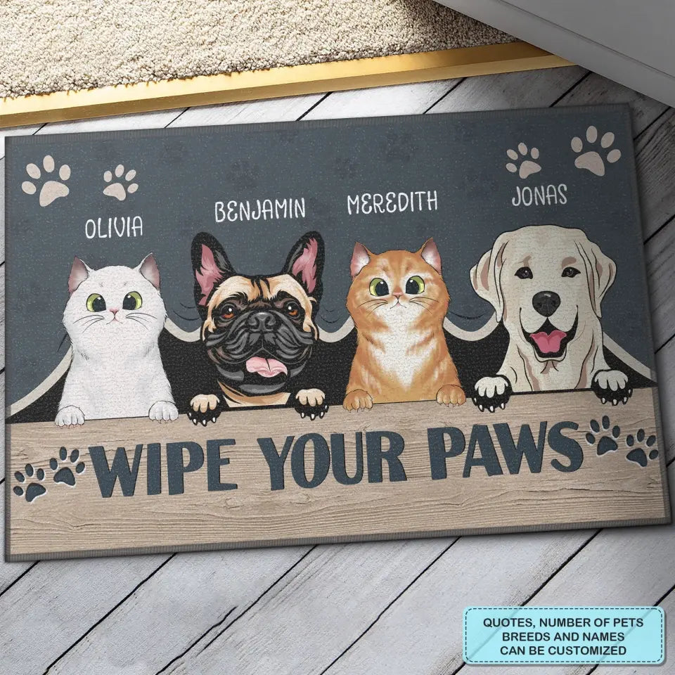 Personalized Custom Doormat - Welcoming, Birthday Gift For Pet Lover - Ew People