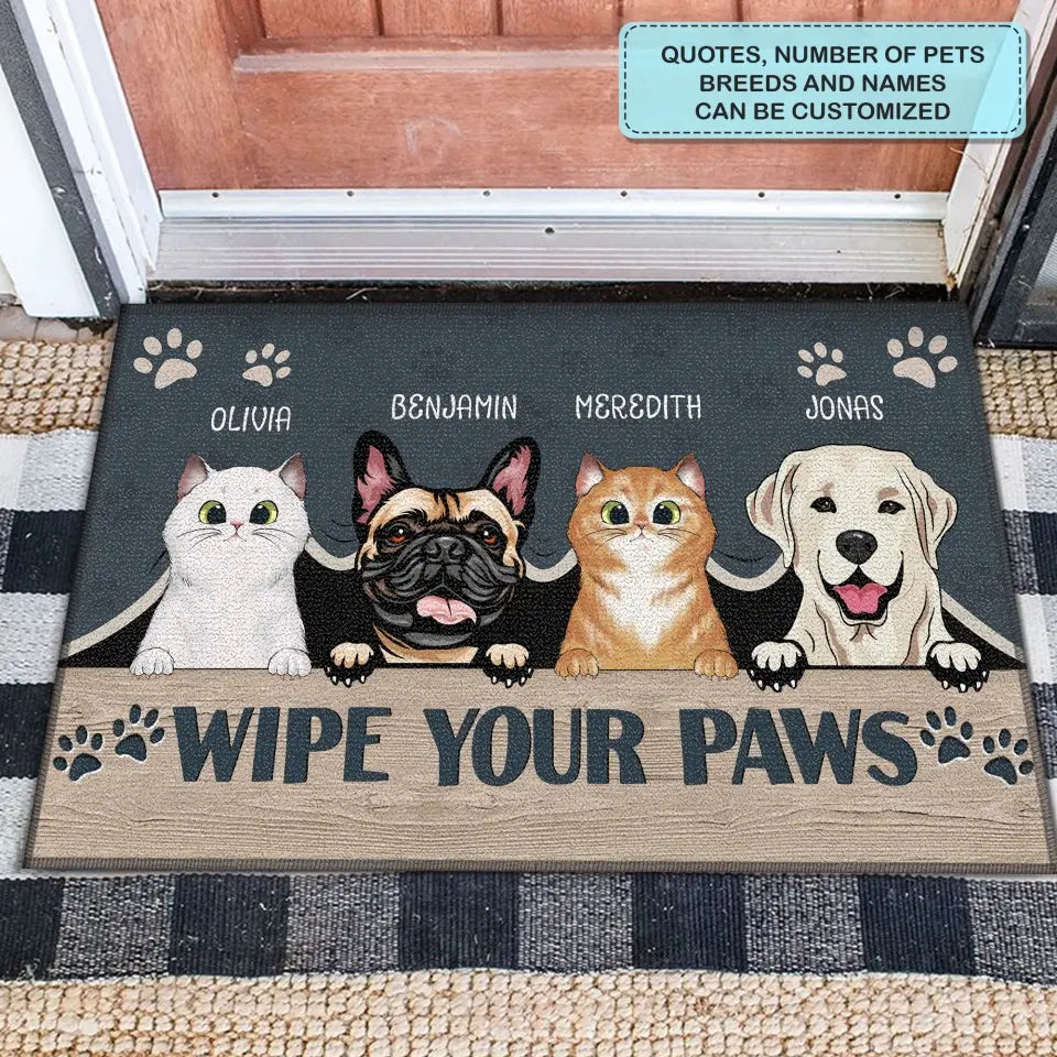 Personalized Custom Doormat - Welcoming, Birthday Gift For Pet Lover - Ew People