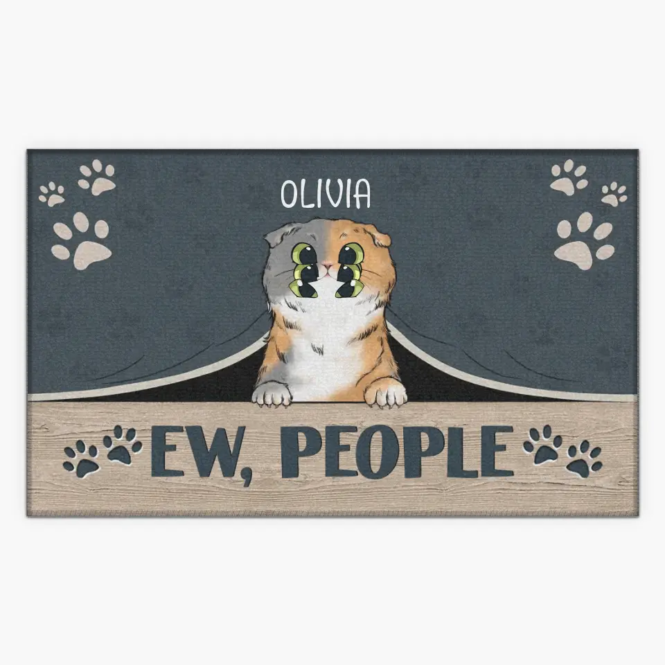 Personalized Custom Doormat - Welcoming, Birthday Gift For Pet Lover - Ew People