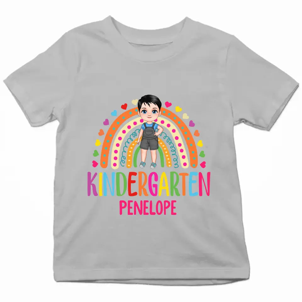 Personalized Custom T-shirt - Birthday, Back To School Gift For Kids - Hello Kintergarten Grade