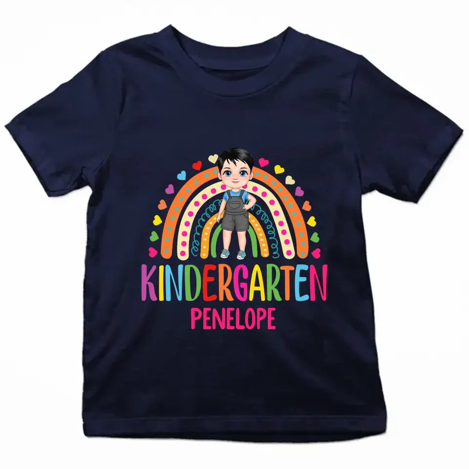 Personalized Custom T-shirt - Birthday, Back To School Gift For Kids - Hello Kintergarten Grade