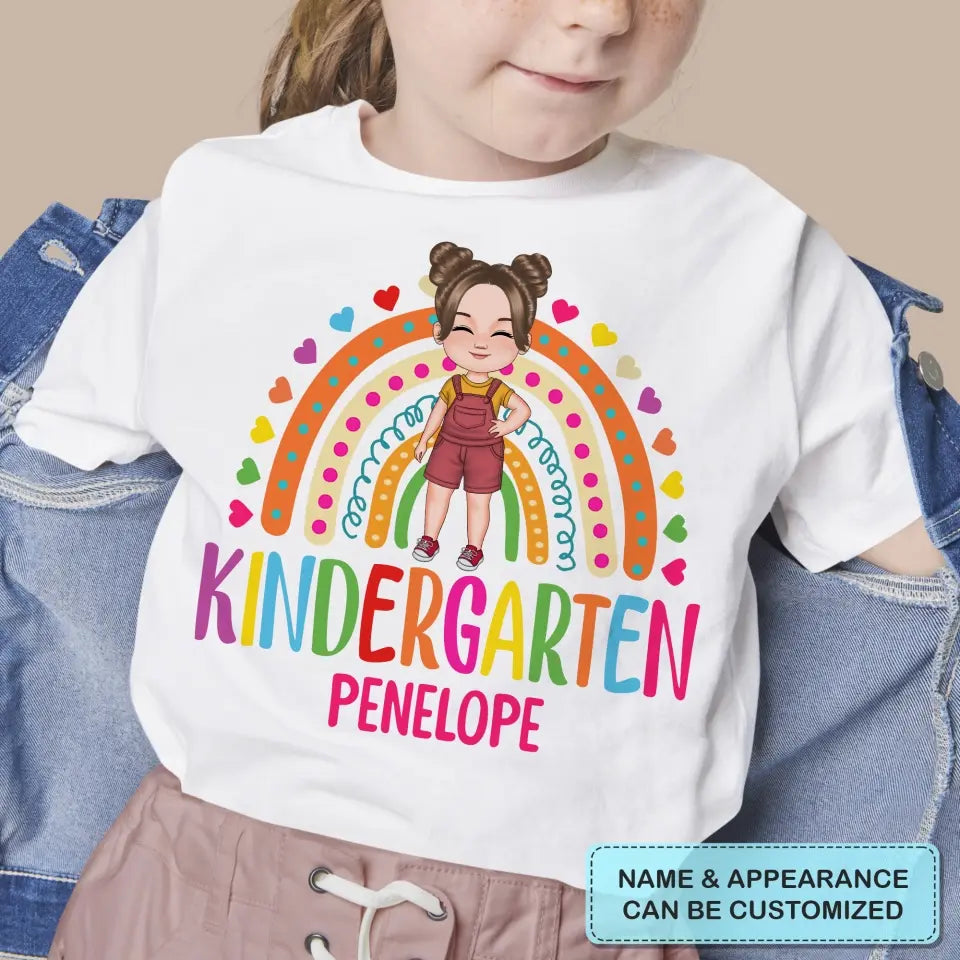 Personalized Custom T-shirt - Birthday, Back To School Gift For Kids - Hello Kintergarten Grade